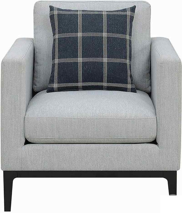 Coaster Furniture - Apperson Light Gray Chair - 508683 - Front View