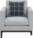 Coaster Furniture - Apperson Light Gray Chair - 508683 - Front View