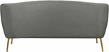 Meridian Furniture - Tori Velvet Loveseat in Grey - 657Grey-L - GreatFurnitureDeal