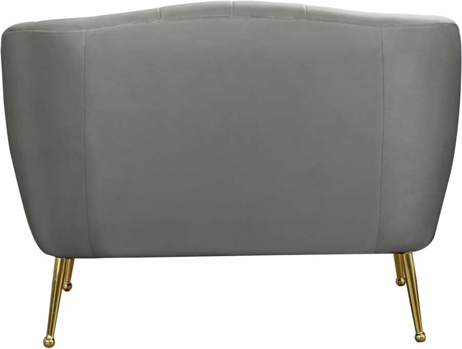 Meridian Furniture - Tori Velvet Chair in Grey - 657Grey-C - GreatFurnitureDeal