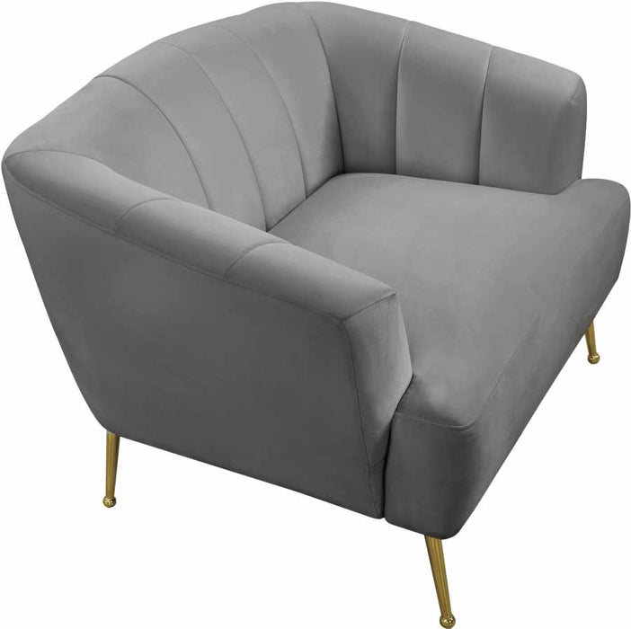 Meridian Furniture - Tori 3 Piece Living Room Set in Grey - 657Grey-S-3SET - GreatFurnitureDeal