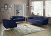 Meridian Furniture - Tori Velvet Loveseat in Navy  - 657Navy-L - GreatFurnitureDeal