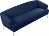 Meridian Furniture - Tori Velvet Sofa in Navy - 657Navy-S - GreatFurnitureDeal