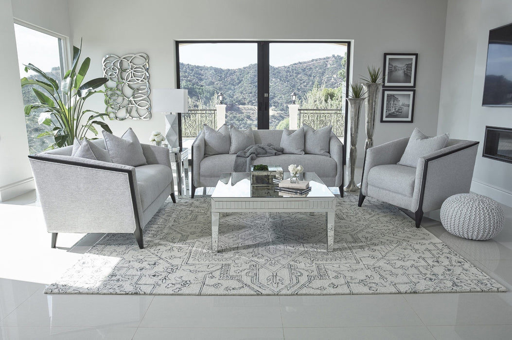 Coaster Furniture - Whitfield Sloped Arm Sofa Dove Grey - 509201