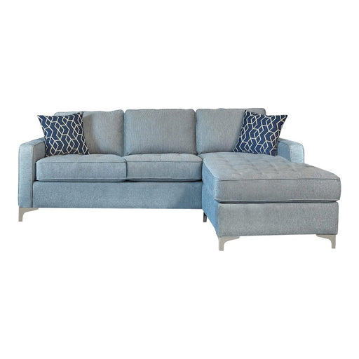 Coaster Furniture - Nashua 2-Piece Reversible Sectional With Storage Ottoman French Blue - 509327 - GreatFurnitureDeal