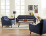 Coaster Furniture - Gano 3-Piece Sloped Arm Living Room Set Navy Blue - 509514-S3 - GreatFurnitureDeal