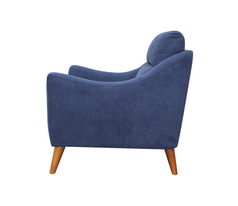 Coaster Furniture - Gano Sloped Arm Upholstered Chair Navy Blue - 509516