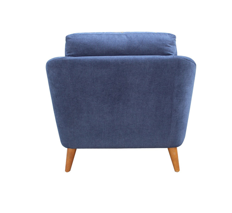Coaster Furniture - Gano Sloped Arm Upholstered Chair Navy Blue - 509516