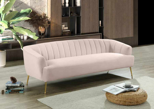Meridian Furniture - Tori Velvet Sofa in Pink - 657Pink-S - GreatFurnitureDeal