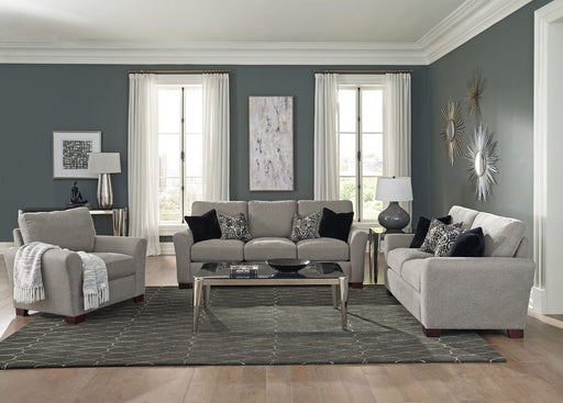 Coaster Furniture - Drayton 2-Piece Flared Arm Upholstered Living Room Set Warm Grey - 509721-S2 - GreatFurnitureDeal