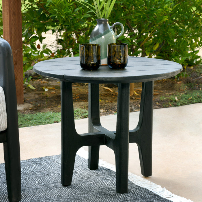 Classic Home Furniture - Dawn 23.5 Outdoor Round Coffee Table Black - 51005864 - GreatFurnitureDeal