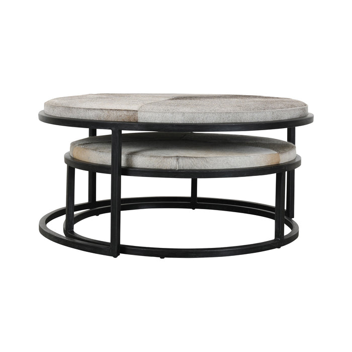 Classic Home Furniture - Hayword Nesting Coffee Tables Set of 2 Gray Hide - 51011686