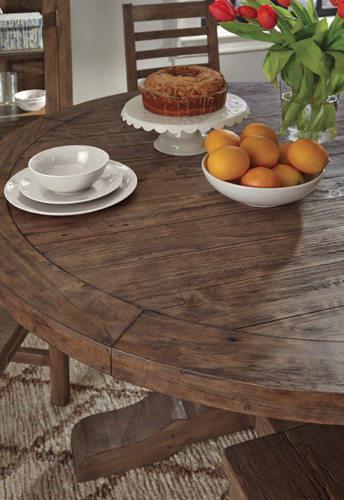 Classic Home Furniture - Caleb 55" Round Dining Table Desert Gray - 51030183
