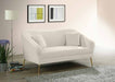Meridian Furniture - Hermosa Velvet Loveseat in Cream - 658Cream-L - GreatFurnitureDeal