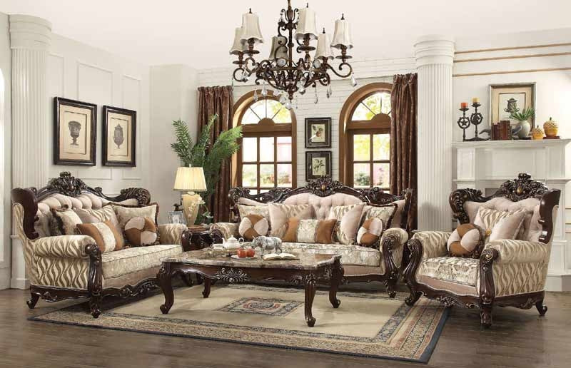 Acme Furniture - Shalisa Beige Pattern 2 Piece Sofa Set - 51050-51 - GreatFurnitureDeal