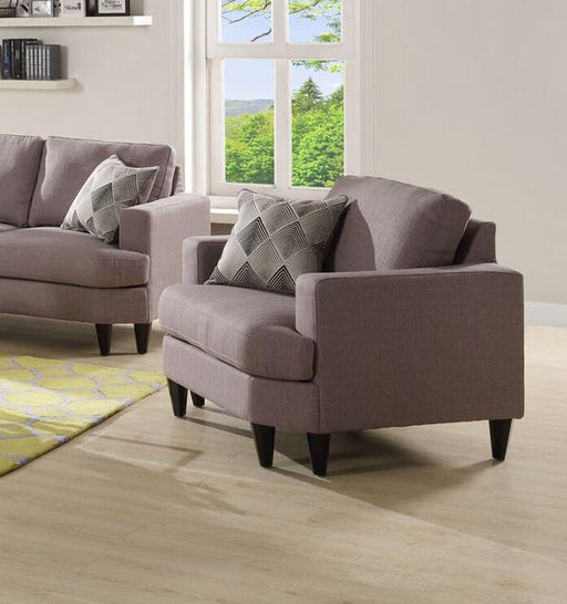 Acme Furniture - Selma Sand Linen Chair w-1 Pillow - 51062 - GreatFurnitureDeal