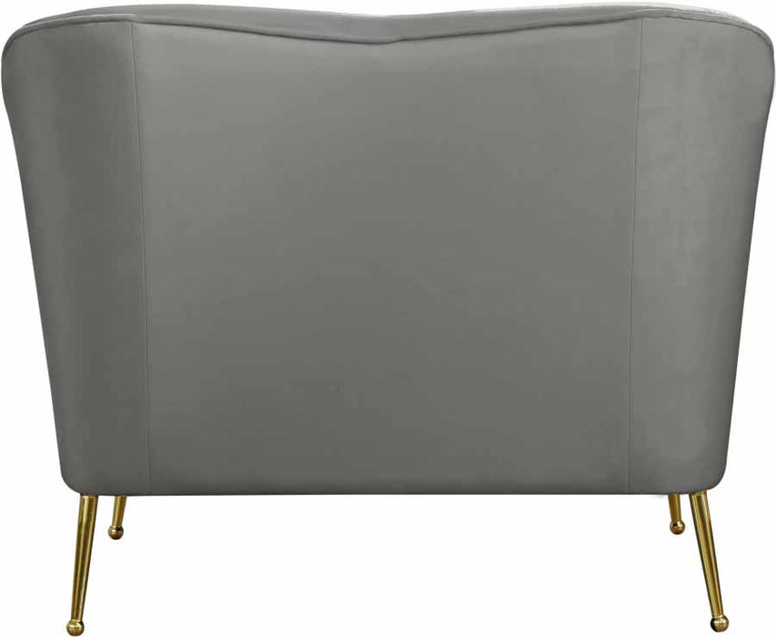Meridian Furniture - Hermosa 3 Piece Living Room Set in Grey - 658Grey-S-3SET - GreatFurnitureDeal