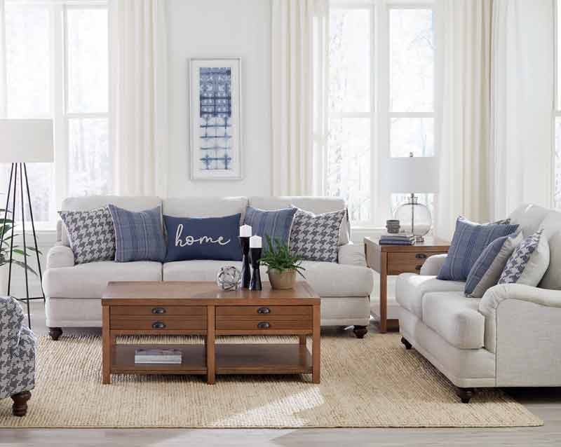 Coaster Furniture - Gwen 2 Piece Living Room Set in Light Grey - 511091-92-2SET
