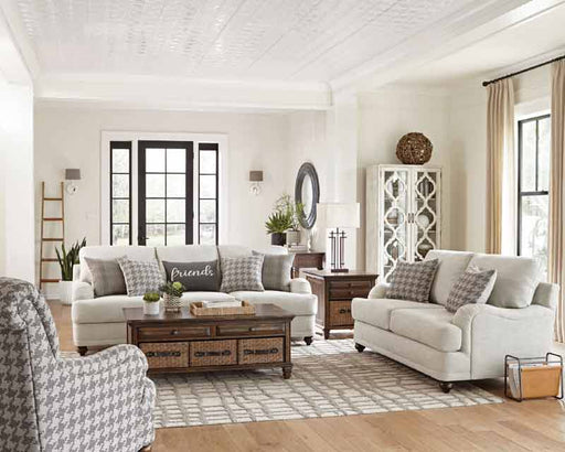 Coaster Furniture - Glenn 2-Piece Cushion Back Living Room Set in Light Grey - 511094-S2 - GreatFurnitureDeal