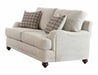 Coaster Furniture - Glenn Cushion Back Loveseat in Light Grey - 511095 - GreatFurnitureDeal