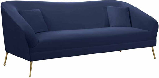Meridian Furniture - Hermosa Velvet Sofa in Navy - 658Navy-S - GreatFurnitureDeal