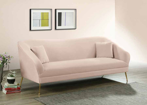 Meridian Furniture - Hermosa Velvet Sofa in Pink - 658Pink-S - GreatFurnitureDeal