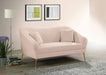 Meridian Furniture - Hermosa Velvet Loveseat in Pink - 658Pink-L - GreatFurnitureDeal