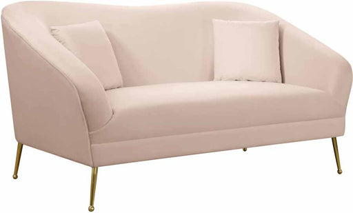Meridian Furniture - Hermosa Velvet Loveseat in Pink - 658Pink-L - GreatFurnitureDeal
