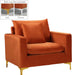 Meridian Furniture - Naomi Velvet Chair in Cognac - 633Cognac-C - GreatFurnitureDeal