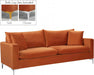 Meridian Furniture - Naomi 3 Piece Living Room Set in Cognac - 633Cognac-S-3SET - GreatFurnitureDeal