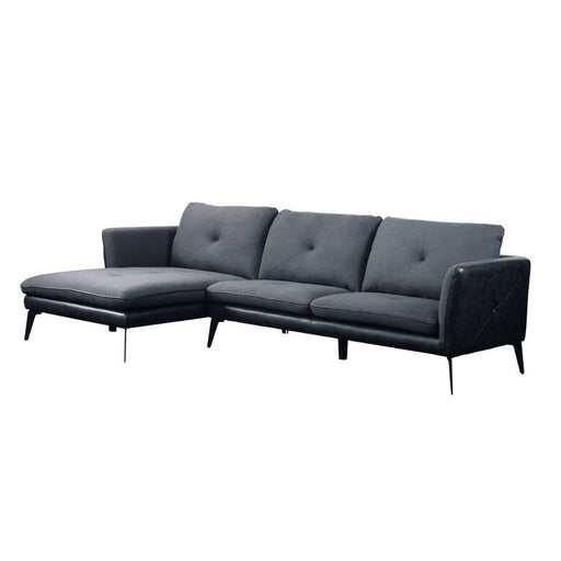 Acme Furniture - Harun Sectional Sofa, Gray Fabric & PU - 51480 - GreatFurnitureDeal