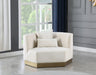 Meridian Furniture - Marquis 3 Piece Living Room Set in Cream - 600Cream-S-3SET - GreatFurnitureDeal