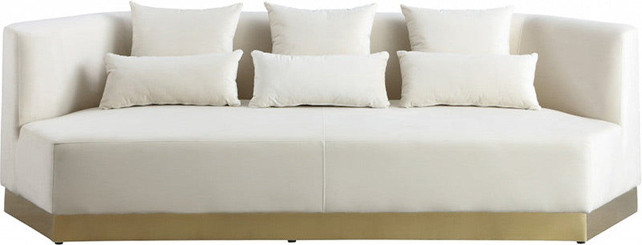 Meridian Furniture - Marquis Velvet Sofa in Cream - 600Cream-S - GreatFurnitureDeal