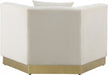 Meridian Furniture - Marquis Velvet Chair in Cream - 600Cream-C - GreatFurnitureDeal