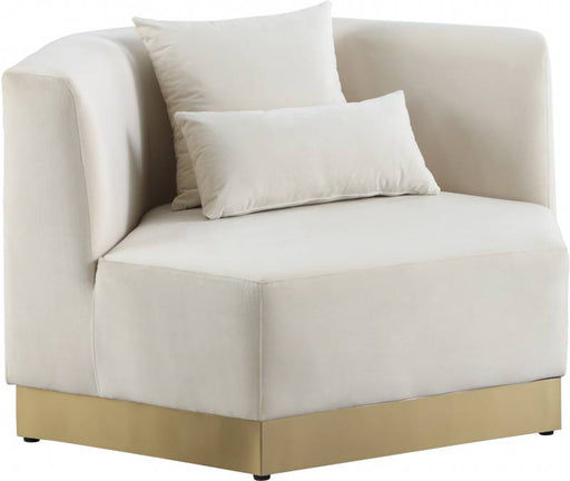 Meridian Furniture - Marquis Velvet Chair in Cream - 600Cream-C - GreatFurnitureDeal