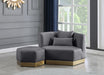 Meridian Furniture - Marquis 3 Piece Living Room Set in Grey - 600Grey-S-3SET - GreatFurnitureDeal