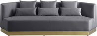 Meridian Furniture - Marquis Velvet Sofa in Grey - 600Grey-S - GreatFurnitureDeal