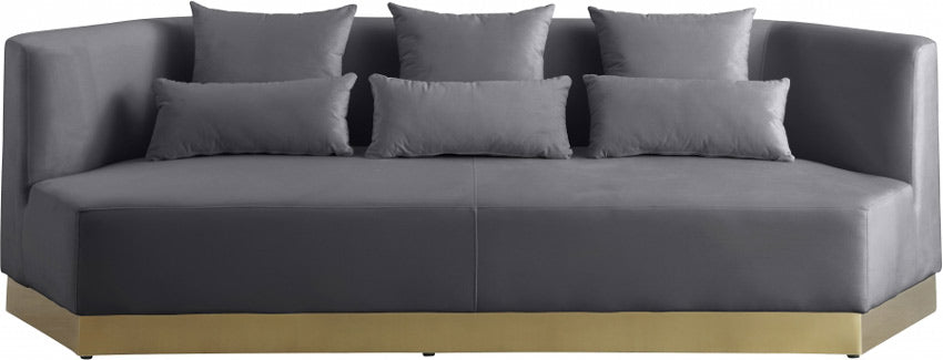 Meridian Furniture - Marquis Velvet Sofa in Grey - 600Grey-S - GreatFurnitureDeal