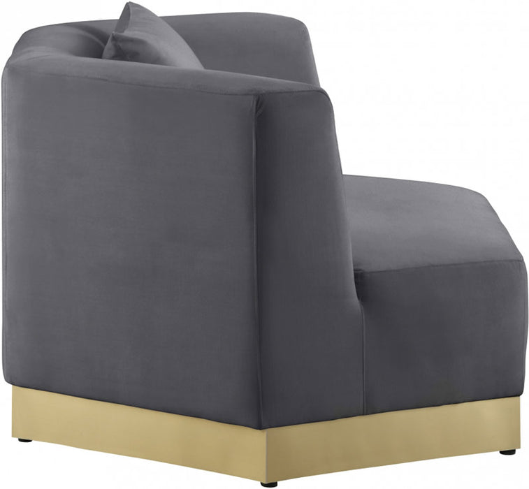 Meridian Furniture - Marquis Velvet Chair in Grey - 600Grey-C - GreatFurnitureDeal