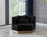 Meridian Furniture - Marquis Velvet Chair in Black - 600Black-C - GreatFurnitureDeal