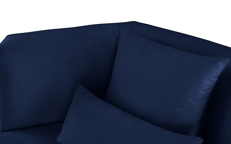 Meridian Furniture - Marquis Velvet Sofa in Navy - 600Navy-S - GreatFurnitureDeal