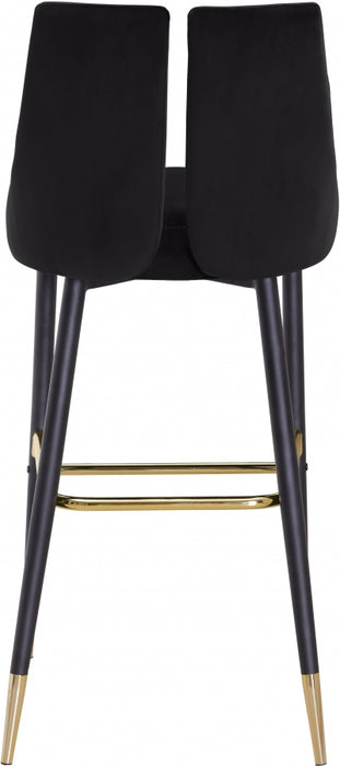 Meridian Furniture - Sleek Bar Stool Set of 2 in Black - 960Black-C - GreatFurnitureDeal