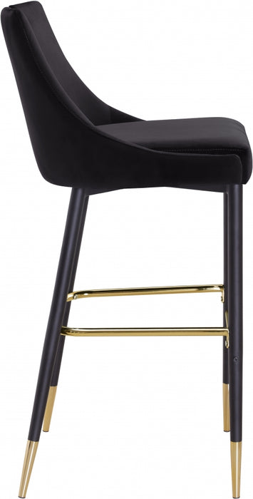 Meridian Furniture - Sleek Bar Stool Set of 2 in Black - 960Black-C