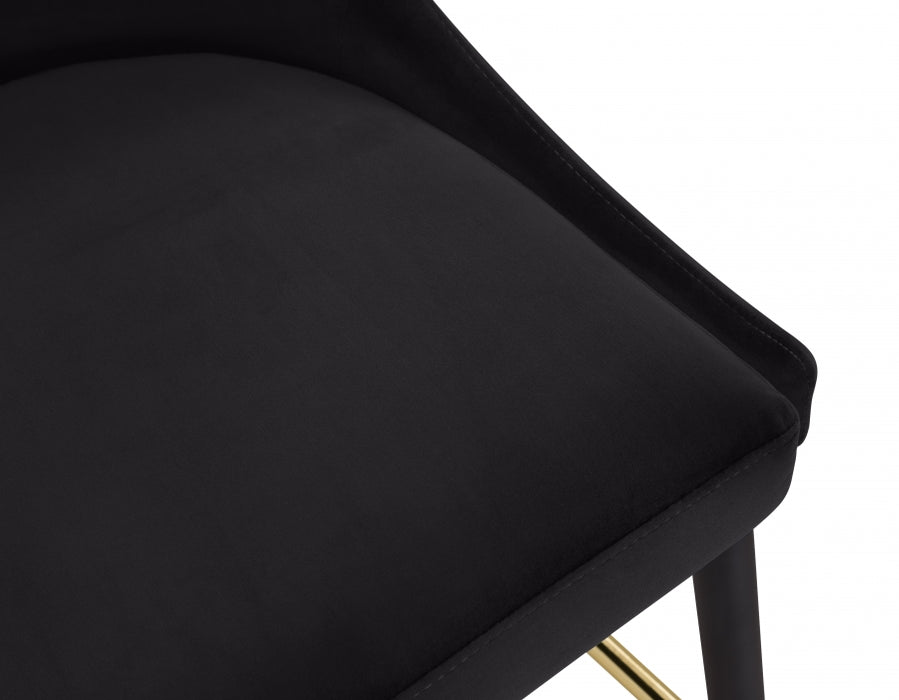 Meridian Furniture - Sleek Bar Stool Set of 2 in Black - 960Black-C