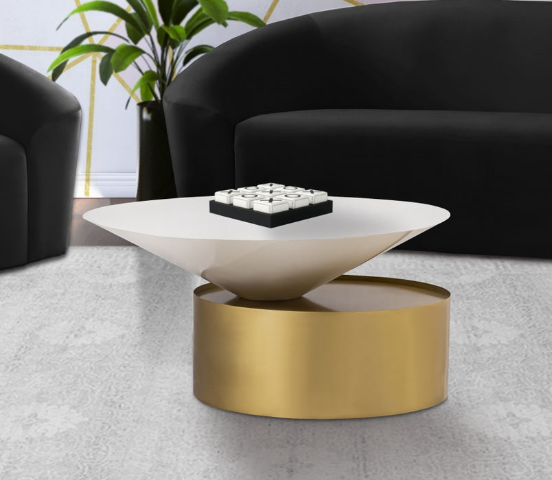 Meridian Furniture - Damon Coffee Table in Brushed Brass - 268-C