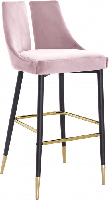 Meridian Furniture - Sleek Bar Stool Set of 2 in Pink - 960Pink-C - GreatFurnitureDeal