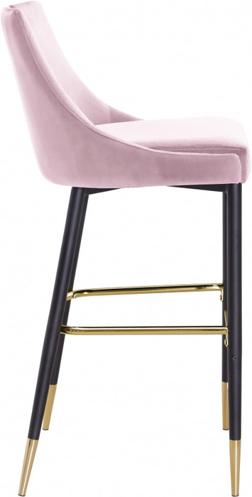 Meridian Furniture - Sleek Bar Stool Set of 2 in Pink - 960Pink-C