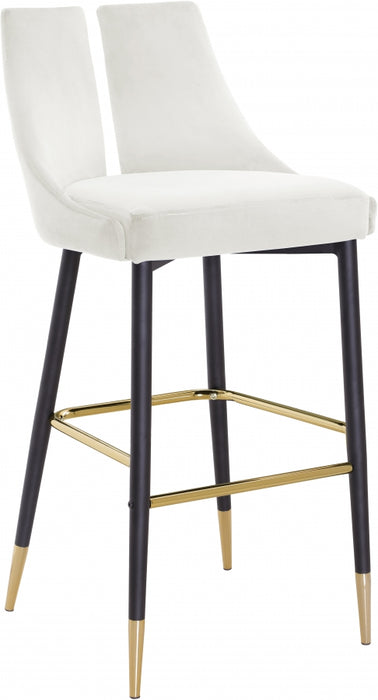 Meridian Furniture - Sleek Bar Stool Set of 2 in Cream - 960Cream-C