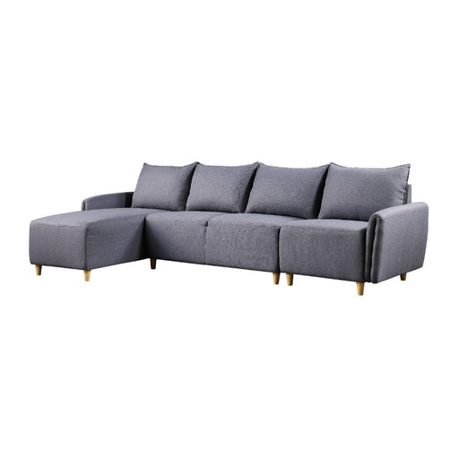 Acme Furniture - Marcin Sectional Sofa, Gray Fabric - 51830 - GreatFurnitureDeal
