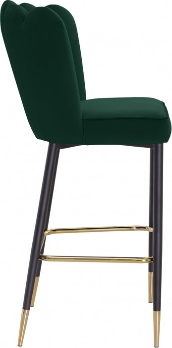 Meridian Furniture - Lily Bar Stool Set of 2 in Green - 961Green-C